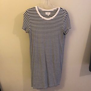 Green and white striped t-shirt dress!